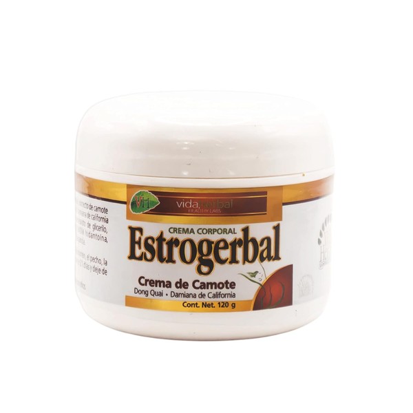 VIDA HERBAL Crema Estrogerbal de camote, Antiestres, Desinflamatoria, Menopausia, Frasco