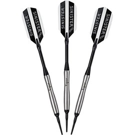 Viper by GLD Products Sinister 95% Tungsten Soft Tip Darts, Contoured Barrel, 18 Grams, Multi (21-3503-18)