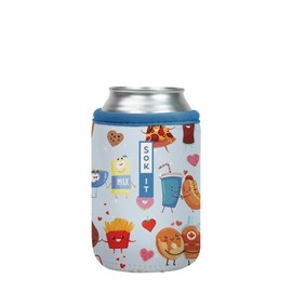 Sok It CanSok Sleeve for Beer & Soda Insulated Neoprene Cover (Bestie Bites, 12oz Can Sleeve)