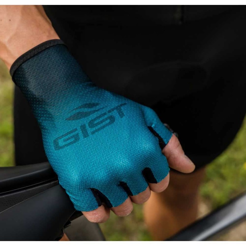 GIST Ottanio Diamond Short Summer Cycling Gloves without Velcro, blue,
