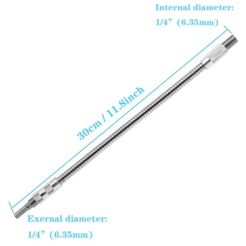 Yuentoen Flexible Bit Holder, 1/4 Inch Magnetic Flexible Extension for