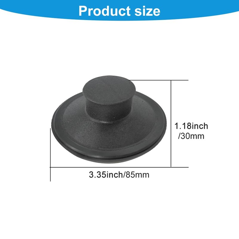 EMVANV 2 PCs Sink Stopper,Black Plastic Sink Plug Drain Stopper