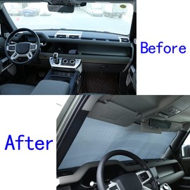 Full Window Sunshades Compatible with L@nd Rover Defender 110 2020-2024 Accessories, Windshield Sun Shade Side Rear Window Shade Cover Sun Visor Shield UV Rays Privacy Protection 10PCS