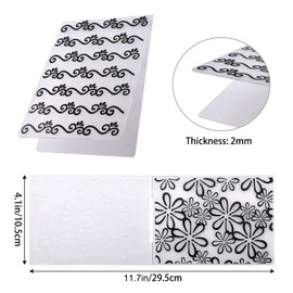 WANDIC 8 Pcs Embossed Folders, Plastic Embossed Template Craft Paper Card Scrapbooking Decorative Embossed Stencils Making DIY Crafts