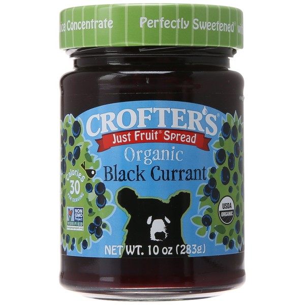 Crofters Organic Black Currant Just Fruit Spread, 10 oz