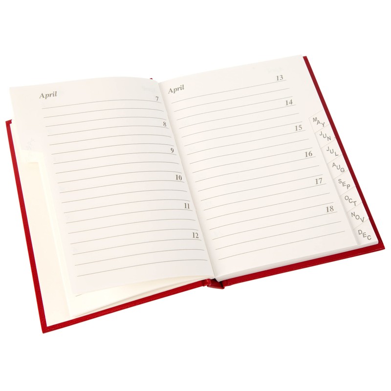 Christmas Card List & Birthdays Address Book Red Cover Indexed