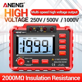 ANENG MH11 Megohmmeter Digital 500V High Voltage Electronic Shaking Table 1000V Electrician High Resistance Meter Insulation Resistance Tester