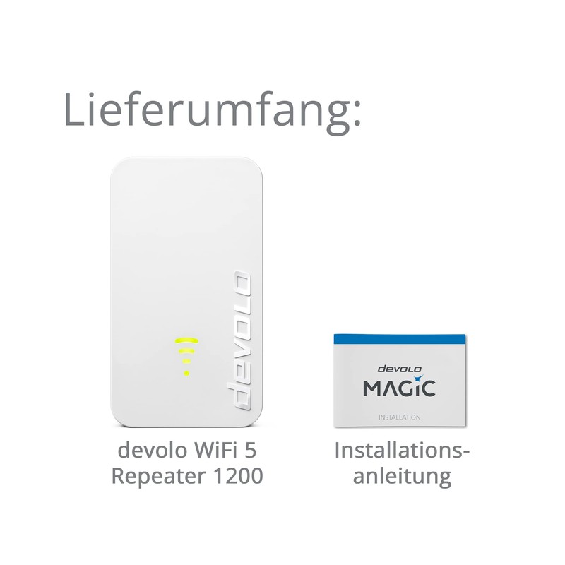Devolo WiFi 5 Repeater 1200 to 1,200 Mbit/s; WiFi Mesh