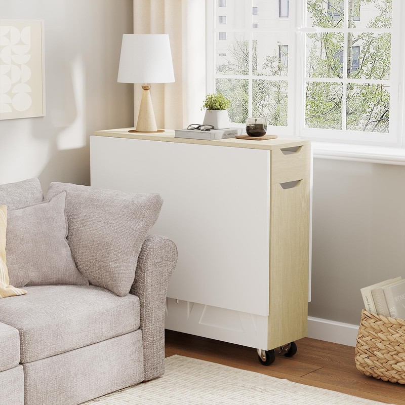 3imothrix Folding Dining Table, Versatile Foldable Kitchen Dinner Table with