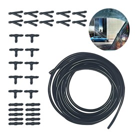Car Windshield Washer Hose Kit, Windshield Washer Kit 13 Ft Universal Washer Fluid Hose With 30 Hose Connectors, Universal For Most Car Windshield Washer Tubing