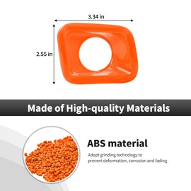 CheroCar Engine Start Stop Switch Button Cover Trim Compatible with Jeep Wrangler JL Unlimited & Gladiator JT 2024 2025 Interior Accessories,Orange