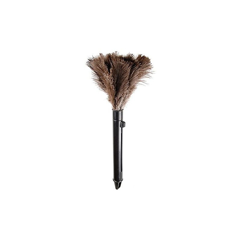 Mumusuki Feather Duster, Natural Ostrich Feathers for Dusting Contoured for