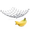 com-four® Fruit Bowl Chrome-Plated Stainless Steel – Decorative Fruit Basket