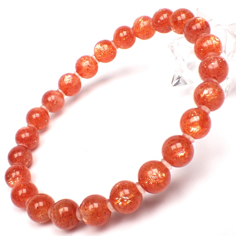 Happiness Stone Luxury Natural Stone Accessory Sunstone Power Stone Bracelet,