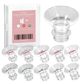 LOTBILL - Inserto de brida de 13/15/17/19/21 mm, 10 piezas compatibles con Medela/Spectra/Momcozy S9/S9pro/S10/S12/S12pro etc extractor de leche de 24 mm, reduce el túnel hasta el tamaño correcto