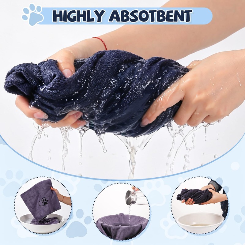 GSrenyu Dog Towel for Drying Absorbent Microfiber Pet Towel 100