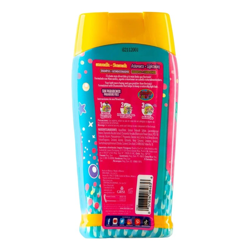 Grisi Shampoo Kids De Manzanilla, Shampoo Limpiador Para Niñ