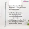 wellsamed Dual Interdental Brush Holder with Angled Head Silver for