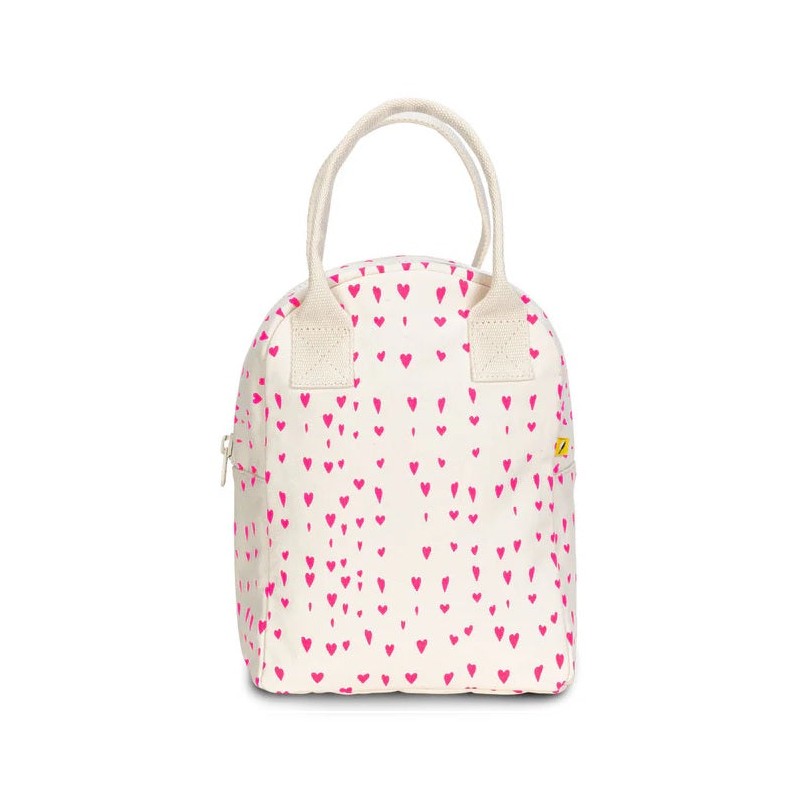 Fluf Zipper Lunch Bag (Various Designs), Gingham Blue