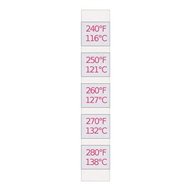 5-Temp Thermolabel Classic 240-280°F Temperature Label Pack of 16 Labels