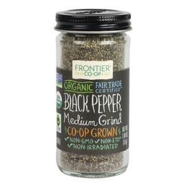 Frontier Natural Products Pepper, Og, Medium Black, Ft, 1.80-Ounce