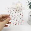YUYUDEHM Red Heart Nail Stickers for Nail Art 5D Embossed