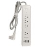 KELEK Multicontacto con 4 Salidas de127AC, 3 USB-A y 1