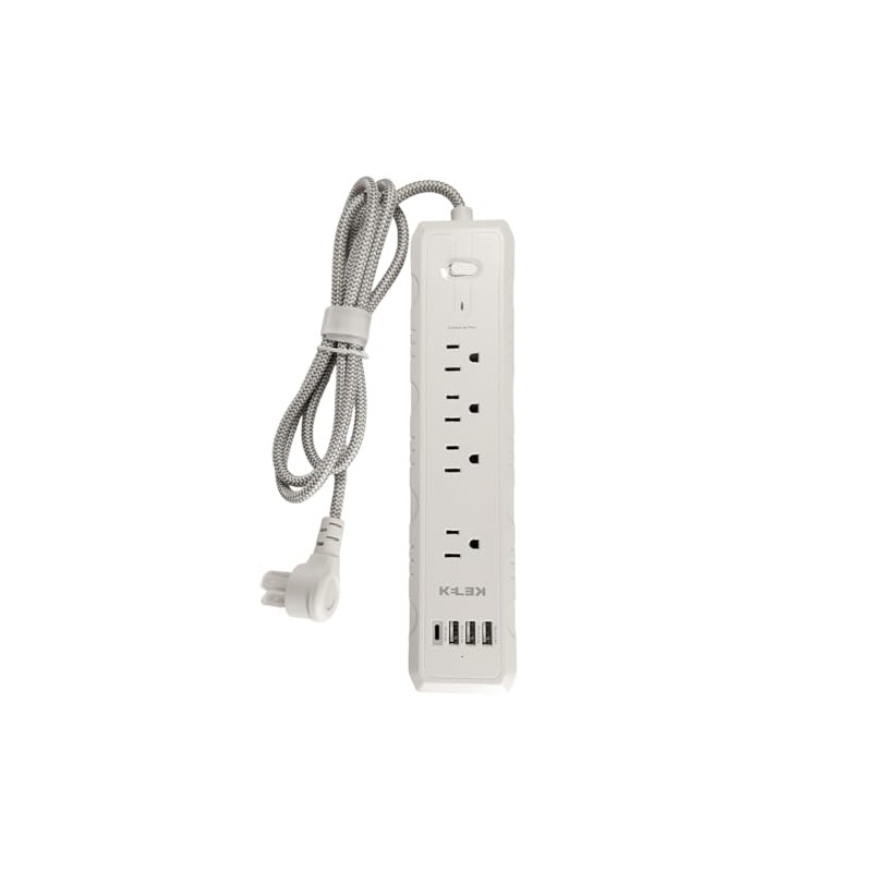 KELEK Multicontacto con 4 Salidas de127AC, 3 USB-A y 1