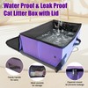 Upgraded Portable Cat Travel Litter Box with Zipped Lid &