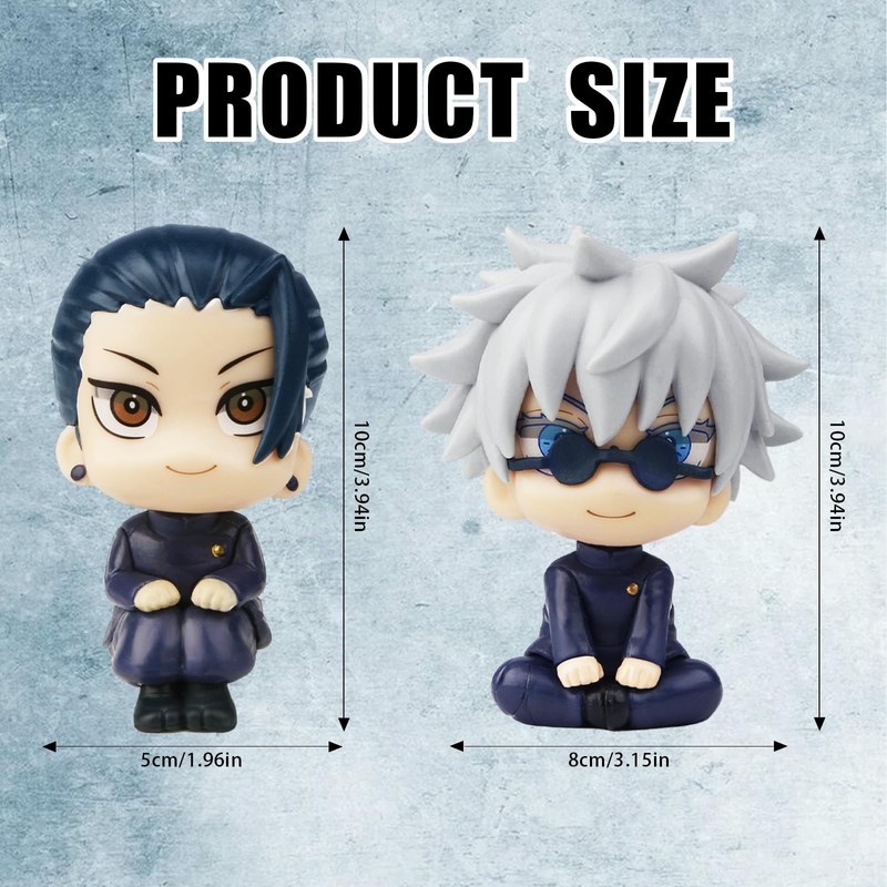 Anime Figures, Pack of 2 10 cm Mini Anime Figure,