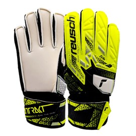 Reusch Attrakt Solid Junior Goalkeeper Gloves (Safety Yellow/Black, 5)