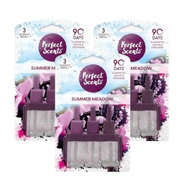 Perfect Scents 3 Scents Air Freshener Refill - Compatible with 3volution - Summer Meadow - (3 Pack) 3x20ml