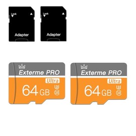 talebasic 64GB Micro Sd Card Class 10 Memory Card with sd Adapter Fast Speed TF Card for Tablet/Mobile Phone/Camera/Car Audio/Game Console(2 Pcs 64GB)