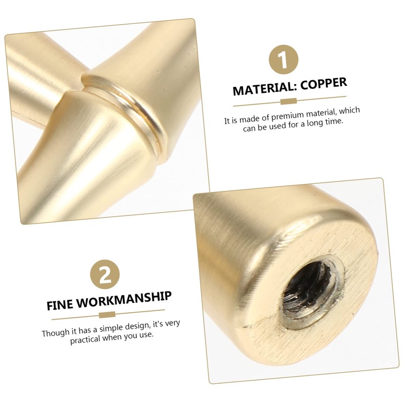 Angoily 2pcs Bamboo Handles Simple Pull Ring Drawer Knob Furniture