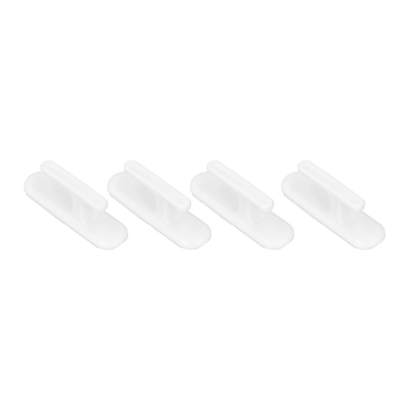8Pcs Wall Self Adhesive Curtain Hooks White Reusable Plastic Curtain