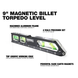 ToughBuilt 9-in Magnetic Billet Torpedo Level - (TB-H2-L-9T-M)