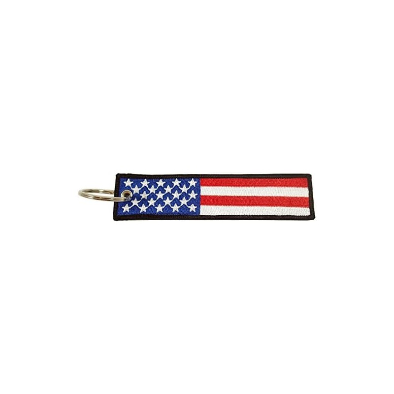Llavero de la bandera de Estados Unidos, 100% bordado