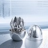 24-Piece Gold & Silver Cutlery Set in Egg-Shaped Case -