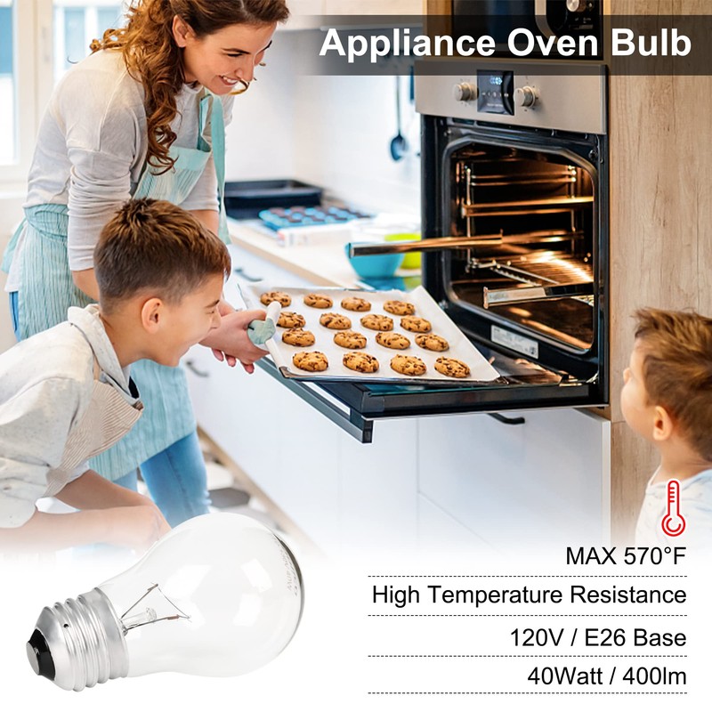 Appliance Oven Light Bulb A15 40W High Temperature 500 Degrees