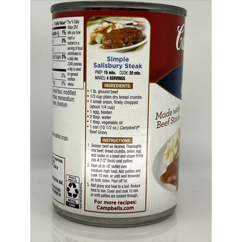 Campbell's 6 X Campbell's BEEF Gravy 10.5 oz Each Campbells