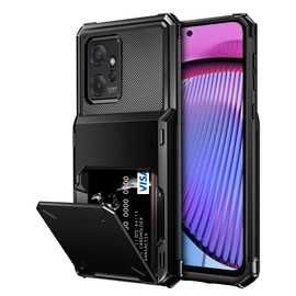 Vofolen for Moto G 5G 2023 Case Wallet Cover 4-Card Credit Card Holder ID Slot Scratch Resistant Dual Layer Hybrid Protective Hard Shell Rugged TPU Bumper Armor Case for Moto G 5G 2023 Black
