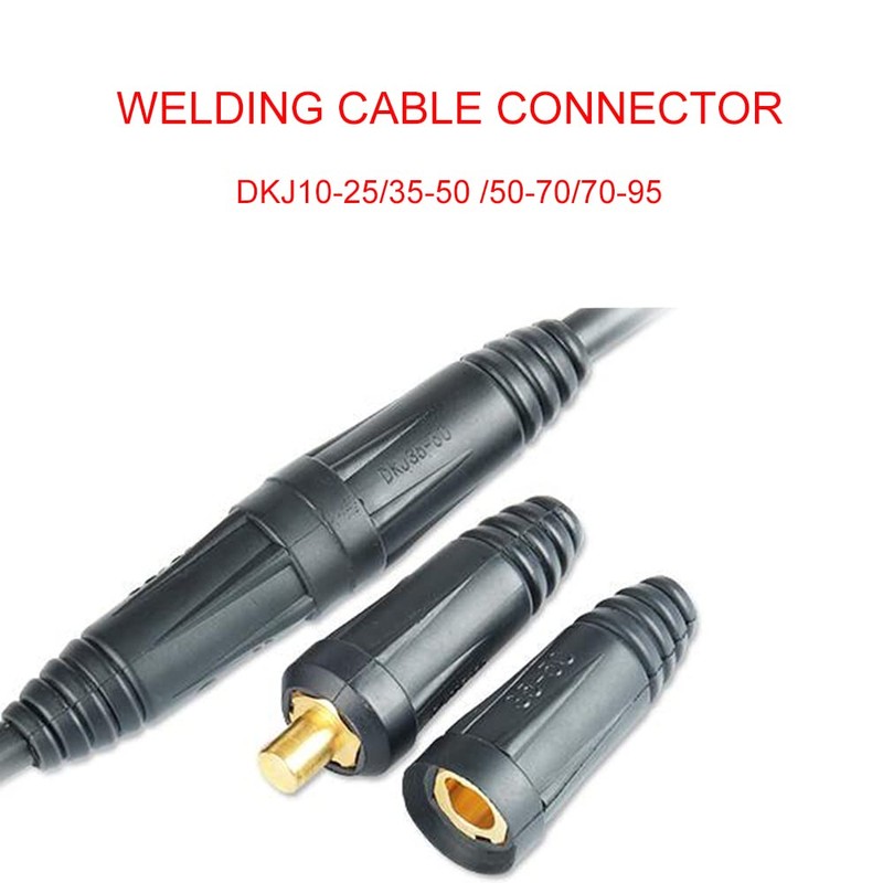 2pcs Welding Machine Connector Socket, Black Welding Cable Quick Fitting