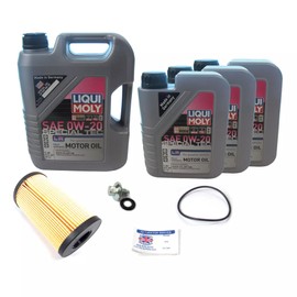 Oil Change Kit Compatible with 2.0L Discovery Sport, Defender 90 & 110 New Gen, Range Rover Velar Turbo, & Evoque, with COOPERSFIAAM Oil Filter LR073669, 8 Liters Special Tech ST LR SAE 0W-20 Oil