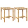 Giantex Wood Stools Set of 2, 18" Tall Boho Backless