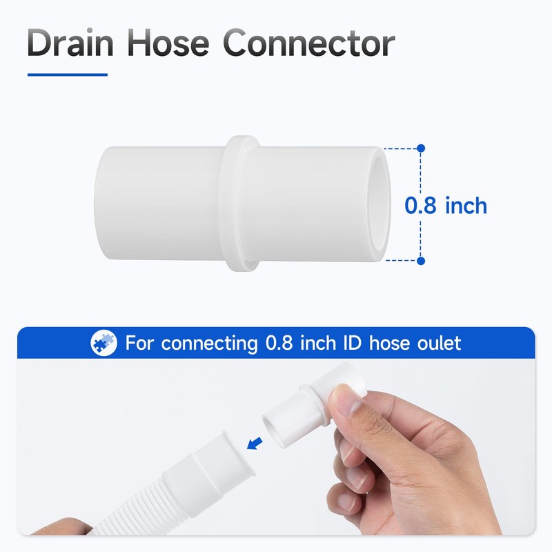 KAINGA 6 FT Universal Washing Machine Drain Hose Extension Kit,