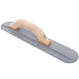 MARSHALLTOWN Round End Magnesium Hand Float, 16 x 3 1/8 Inch Mag Blade, Standard Wood Handle, Eliminates Concrete Float Marks, Made in The USA, 143