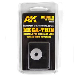 AK Interactive Elastic Rigging Bobbin Mega-Thin for 1:700 or Smaller - 20m / 66ft