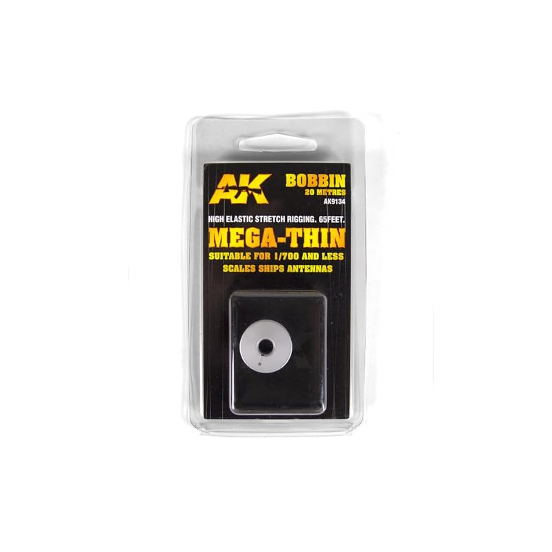 AK Interactive Elastic Rigging Bobbin Mega-Thin for 1:700 or Smaller