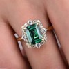 Metmejiao Emerald Rings for Women 14K Gold Rings for Women