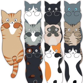 Hafhef Cute Cat Bookmarks, 10 Pieces Bookmarks for Women Teachers Students Book Lovers Reading, Bookish Gifts for Cat Lovers, for School Office Home Supplies